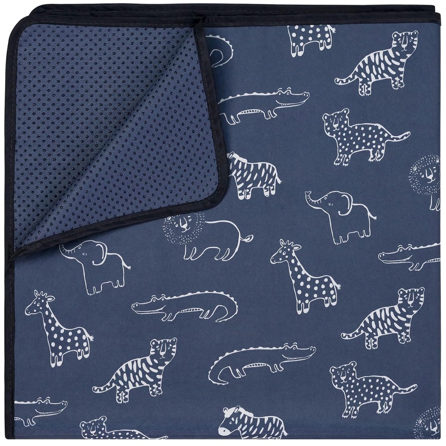 Waterproof Safari Animals Baby Splat Mat, 50.4 x 50.4 Inch