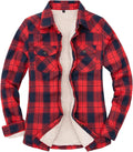 ThCreasa Womens Sherpa Lined Flannel Jacket - Full Sherpa Warmth