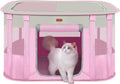 Foldable Pet Playpen - Cat & Puppy Playpen for Travel and Camping