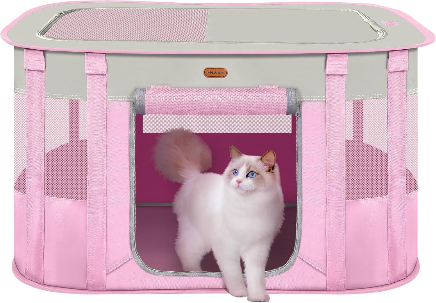 Foldable Pet Playpen for Cats and Puppies - Travel Dog Crate