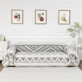 Boho Couch Cover for Dogs Grey Rhombic 71in x 102in - Durable Sofa