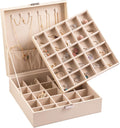 Earring Organizer Classic Jewelry Box 50 Slots Double Layer - Elegant