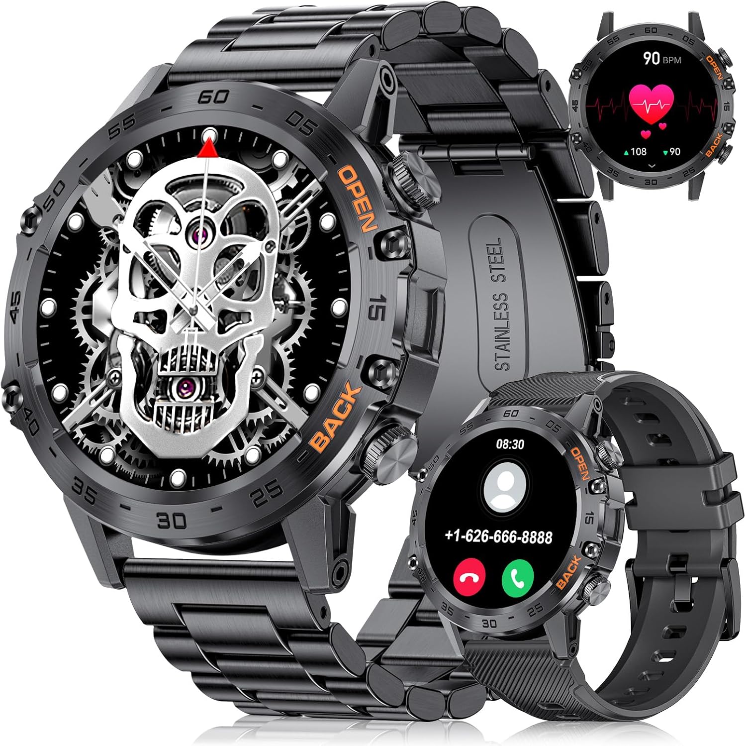 FOXBOX Military Smart Watch - Answer Calls, Monitor Health, Waterproof