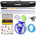 Fly Fishing Rod and Reel Combo - 9 ft 4-Piece Travel Kit