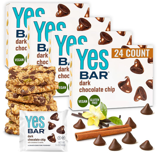 The YES Bar Dark Chocolate Chip Vegan Protein Snack Bars