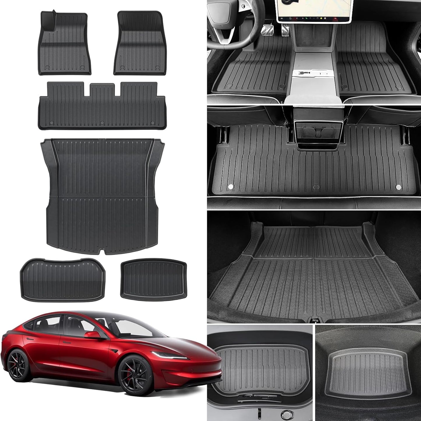 Custom Fit Floor Mats for 2024 2025 Tesla Model 3 Highland