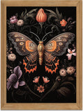 Framed Vintage 3D Textured Wall Art - Gothic Butterfly 16x24