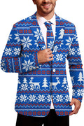 Men's Christmas Blazer with Tie - Festive Ugly X-Mas Party Jacket