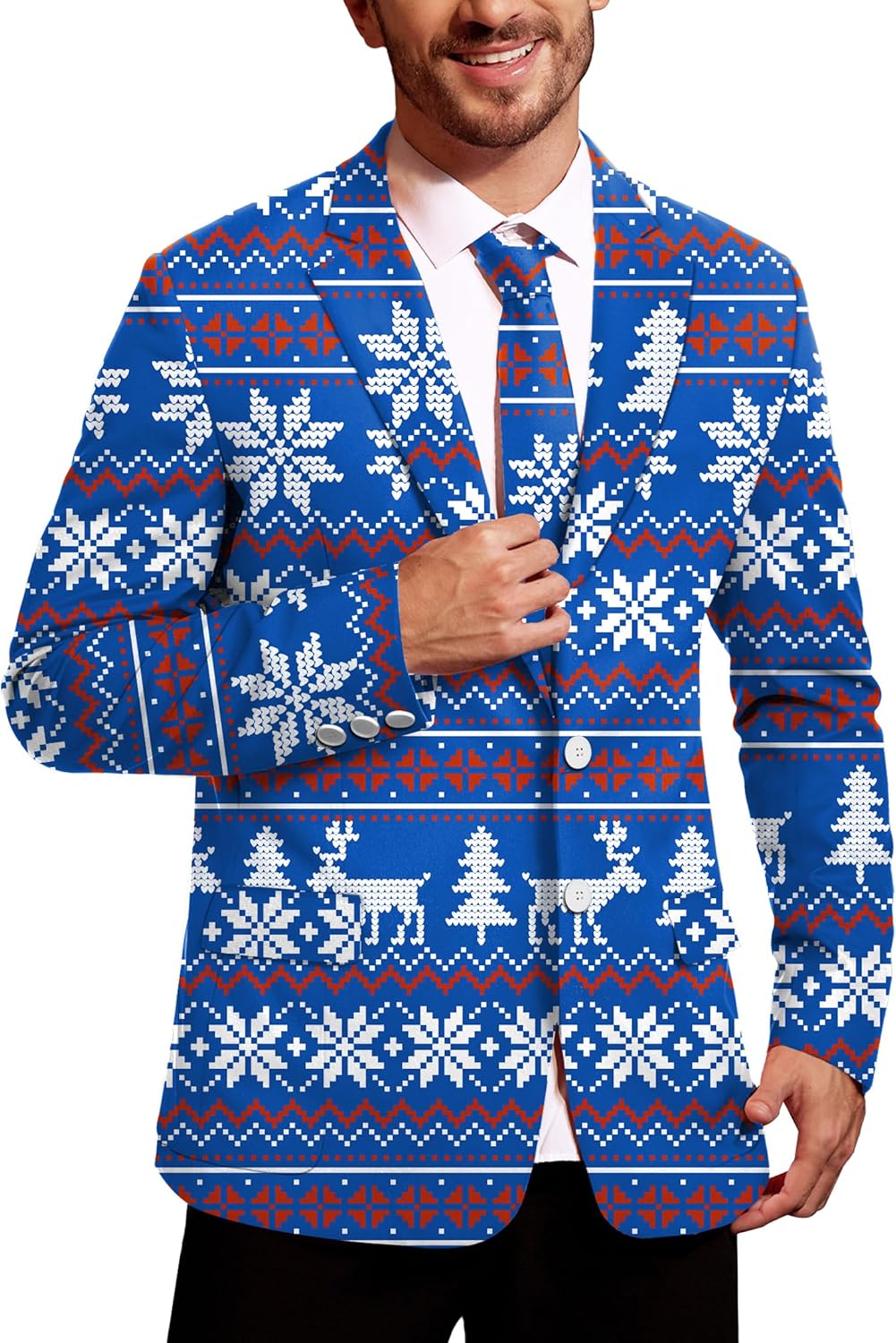 Arvilhill Men's Christmas Blazer - Ugly X-Mas Festive Jacket