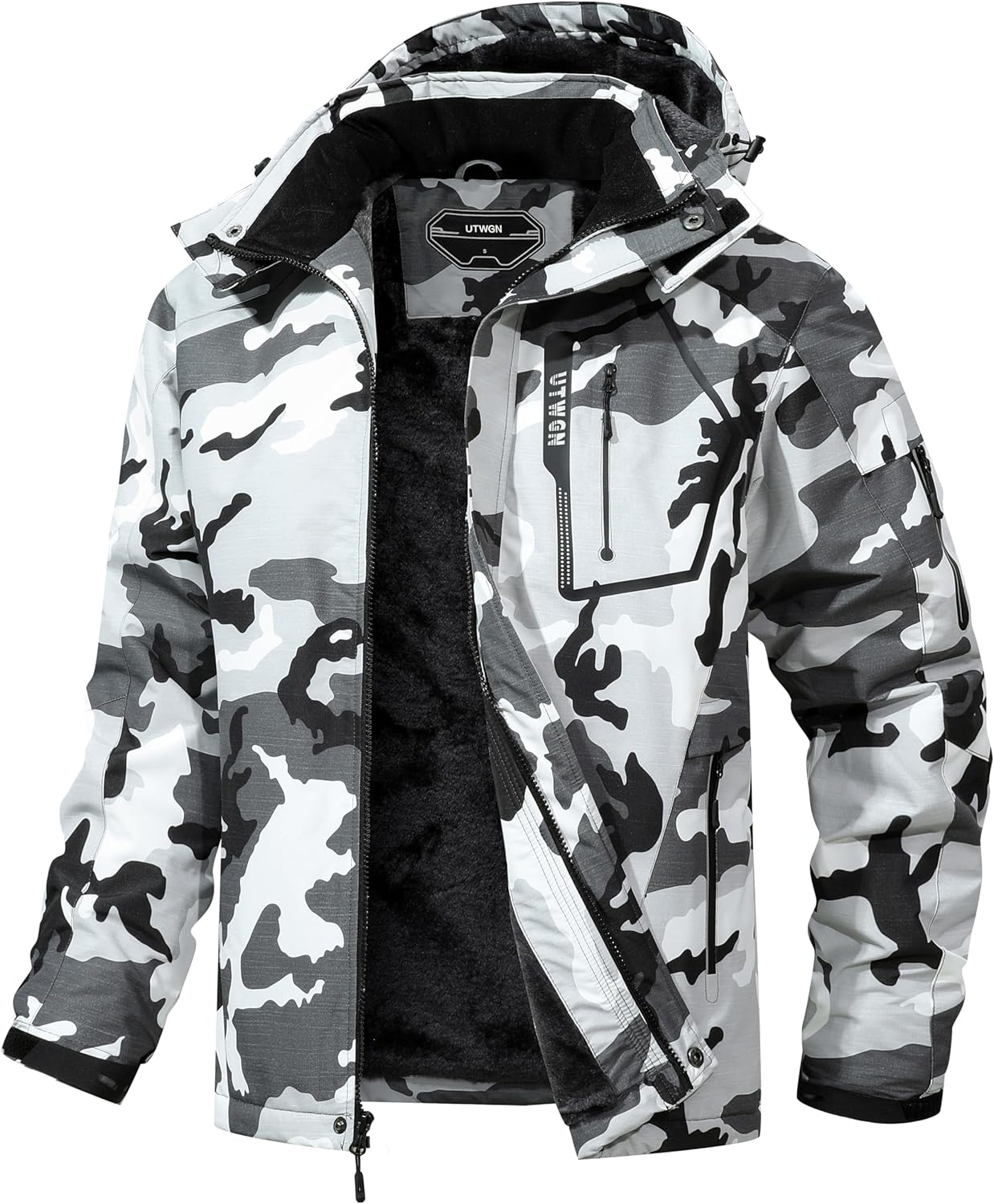 UTWGN Men's Ski Jacket: Warm Waterproof Windbreaker