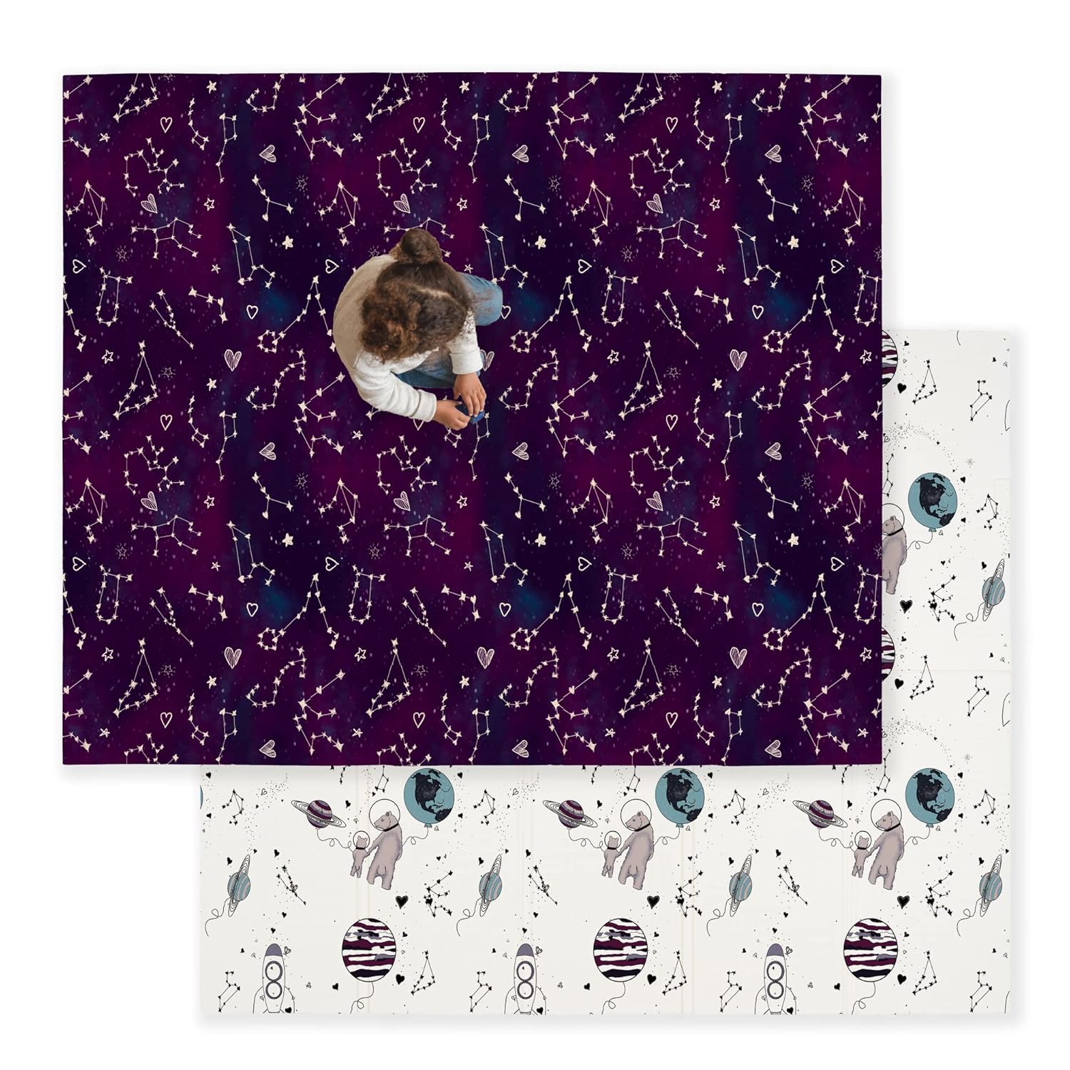 JumpOff Jo Baby Play Mat - Large Folding Foam Play Mat for Infants