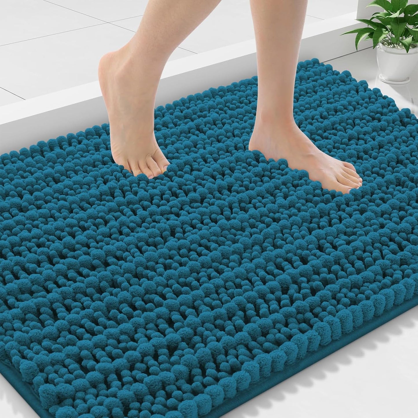 Smiry Bathroom Rugs Mat 36x24, Soft Chenille Non-Slip Mats