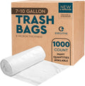 Clear 7-10 Gallon Trash Bags - 1,000 Pack, Medium Liners