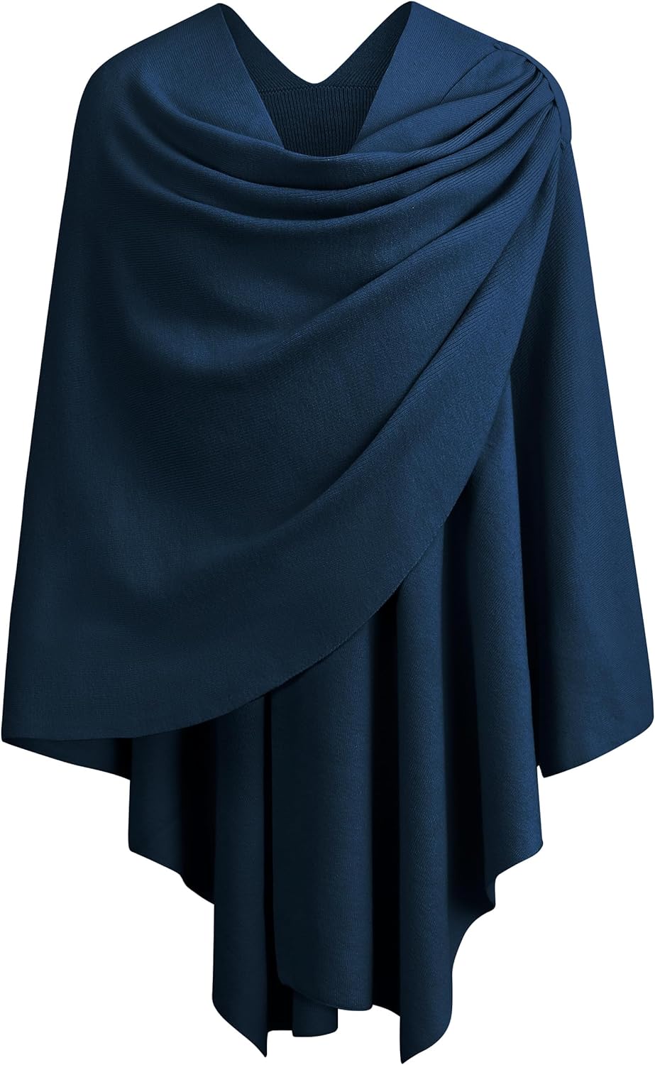 PULI Womens Large Cross Front Poncho Sweater Wrap for Fall