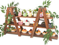 Wooden 3-Tier Cupcake Stand with Removable Trays - Foldable Party