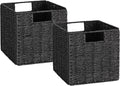 Vagusicc Storage Basket Set of 2 - Hand-Woven 13 in Cube Organizers
