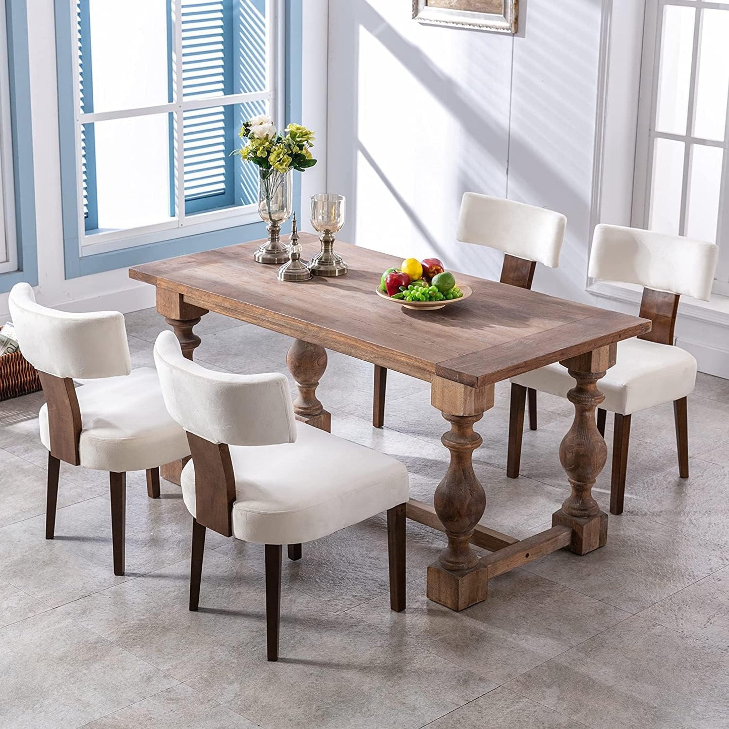 Modern Dining Chairs Set of 4 with Wood Legs for Comfort