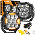 Auxbeam Cube-Z Series 4in LED Pods Light, 112W - Long-Range Spot