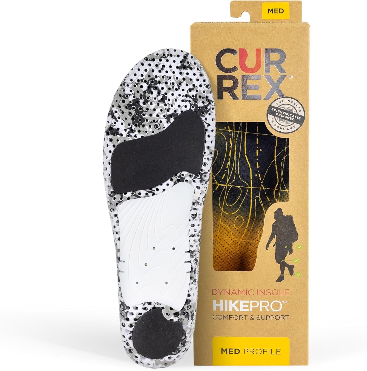 Hiking Insoles for Boots & Shoes with Shock Absorption & Stability