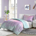 dream FACTORY Kids 5-Piece Twin Comforter Set - Pink Twilight Galaxy
