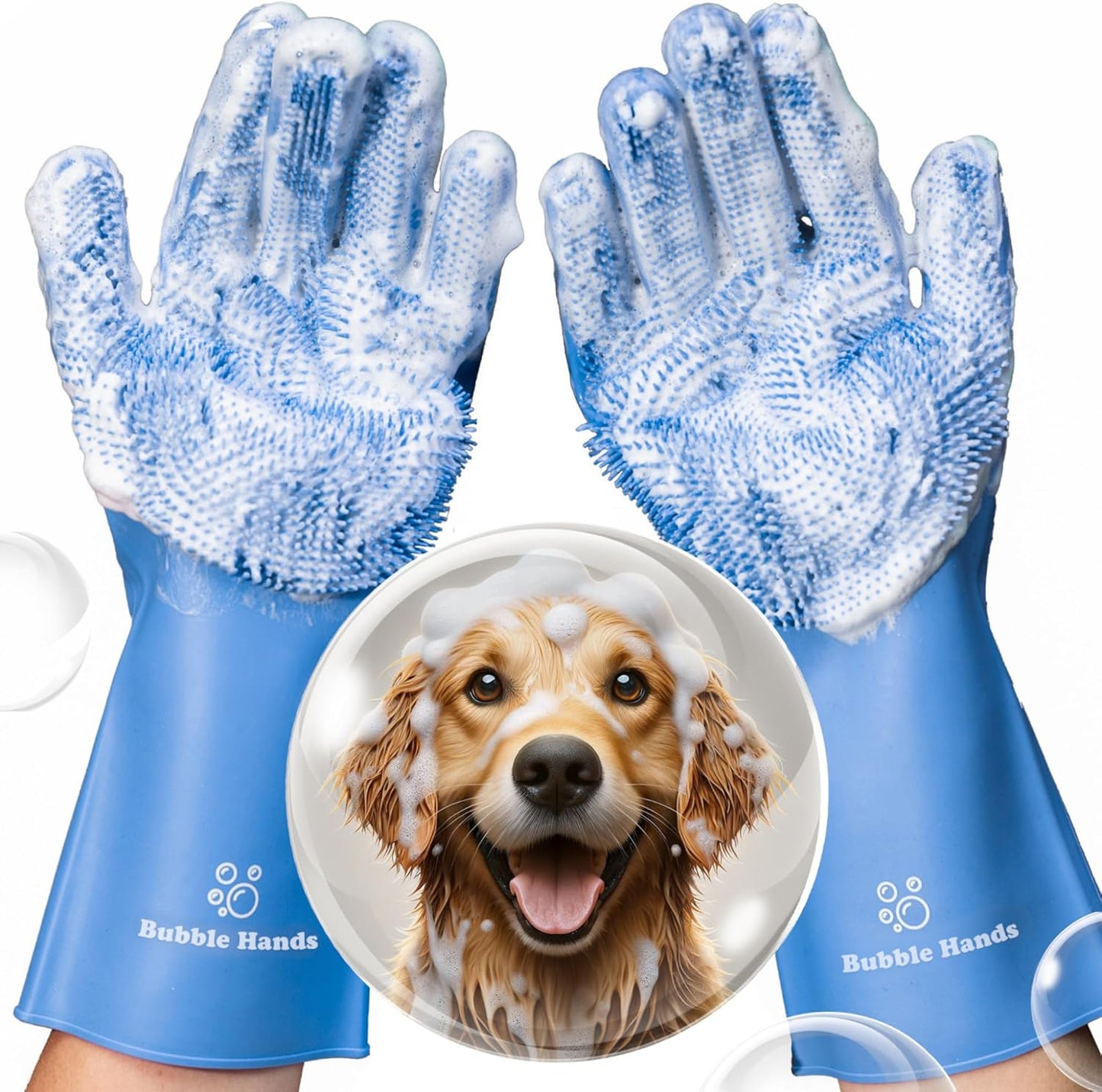 Bubble Hands: Pet Bathing Bliss!