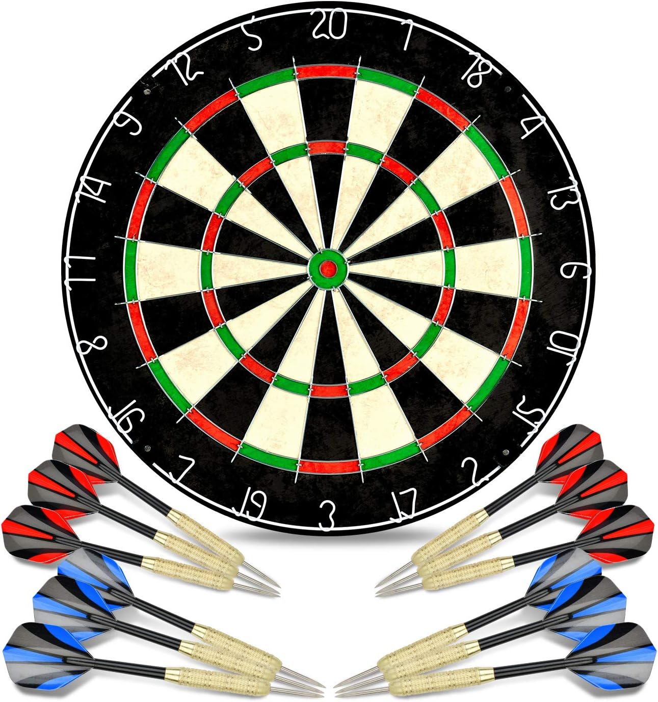 LinkVisions Dartboard with Staple-Free Bullseye for Enhanced Play