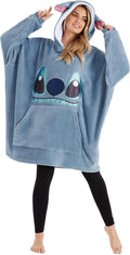 Disney Stitch Blanket Hoodie for Women - Cozy Fleece Wearable
