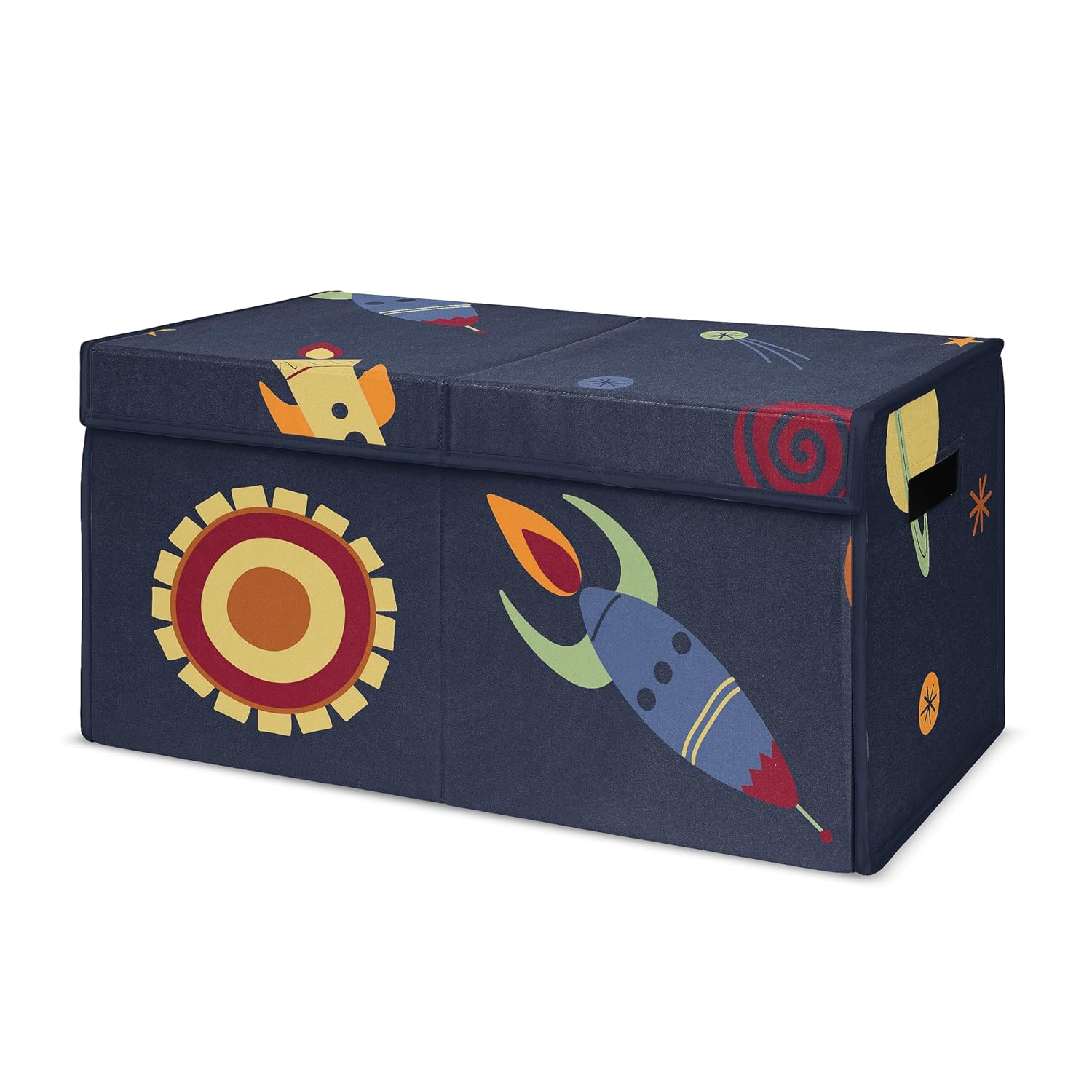 Sweet Jojo Designs Space Galaxy Toy Bin for Kids Room Storage