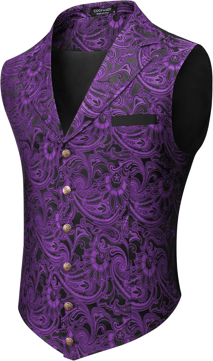 Stylish COOFANDY Mens Suit Vest for Gothic and Formal Occasions