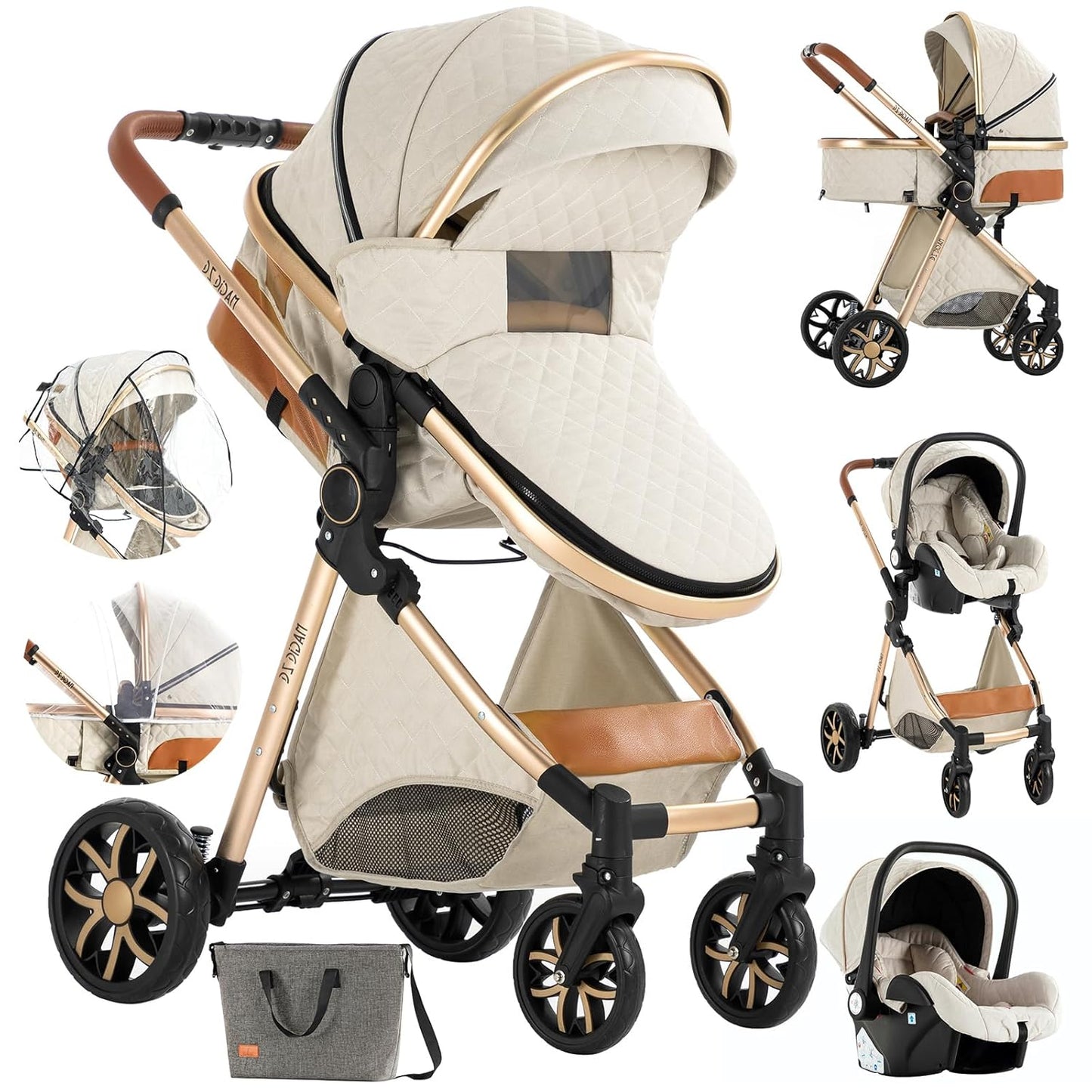 3 in 1 Baby Stroller Travel System Combo Set for Newborns