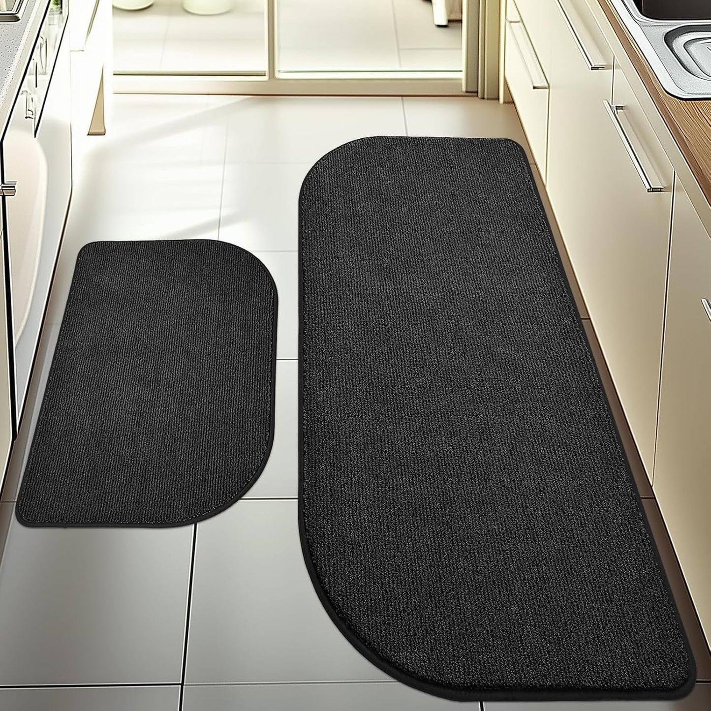 Washable Kitchen Rugs Set of 2, Non Slip Mats for Home Use