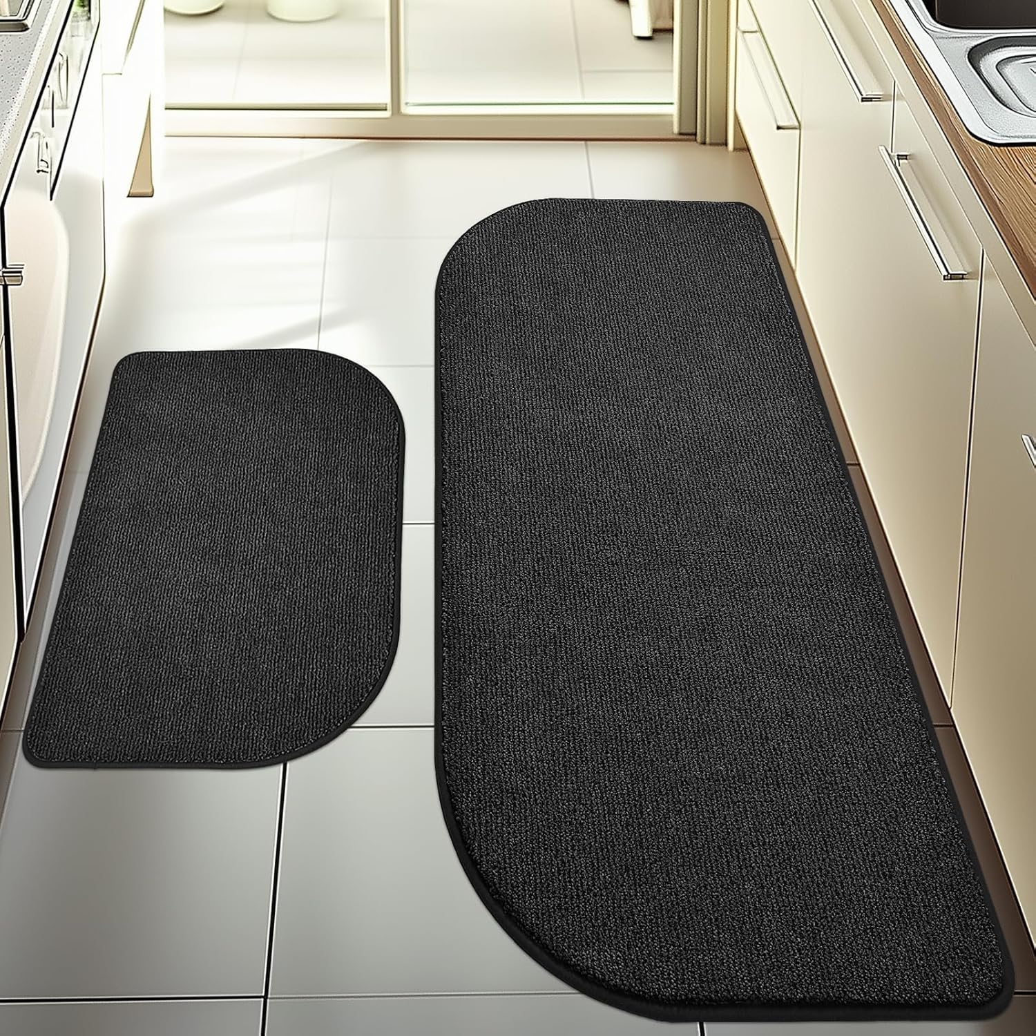 Washable Kitchen Rugs Set of 2, Non Slip Mats for Home Use