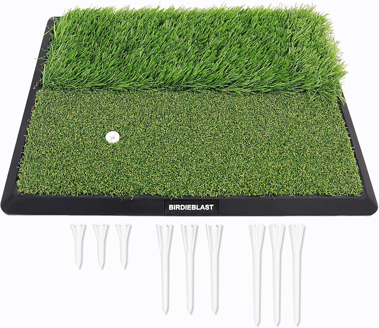 BIRDIEBLAST Dual-Turf Golf Mat - Ultimate Practice Solution!