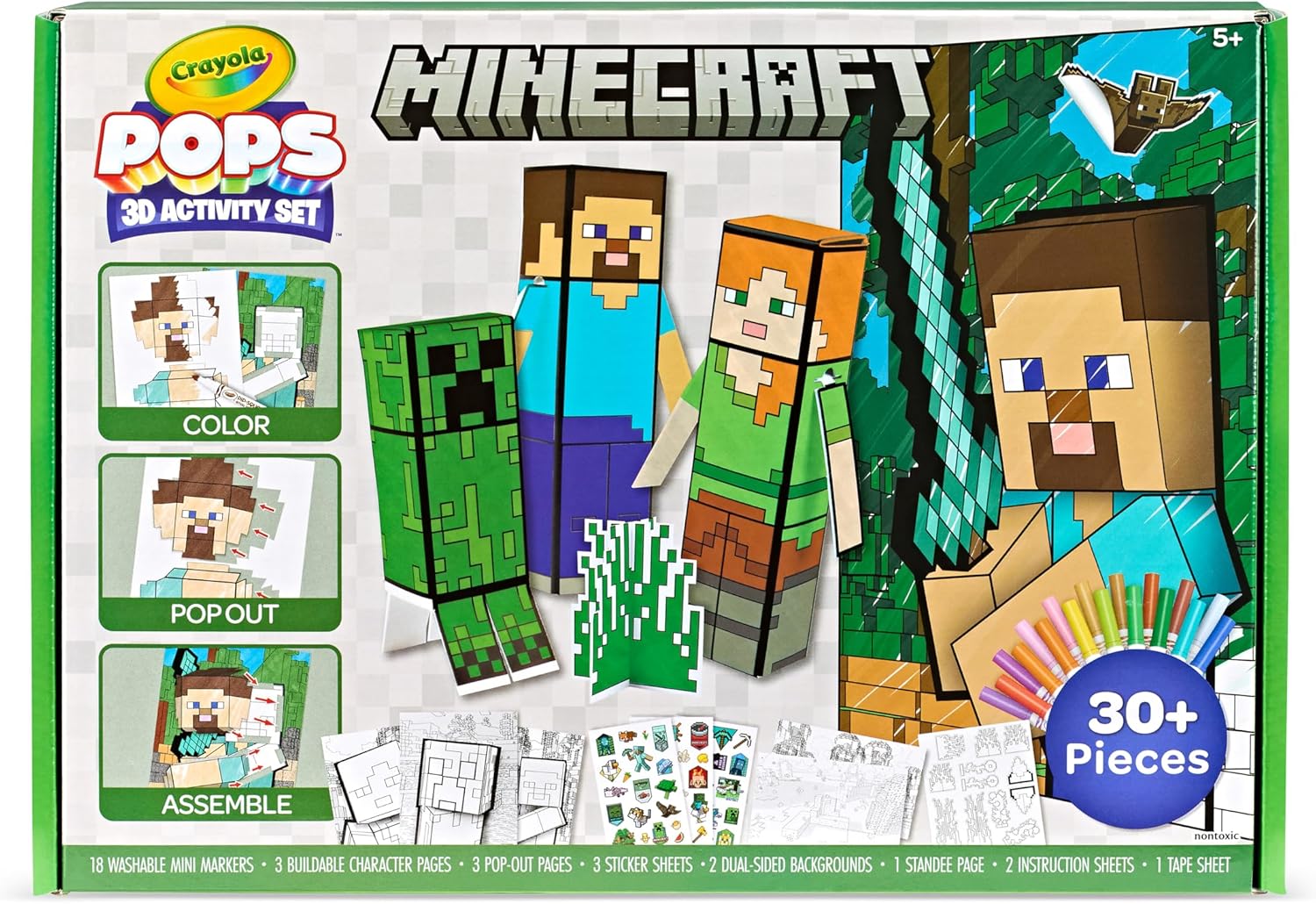 Crayola Minecraft 3D Art Set - Creative Gift!