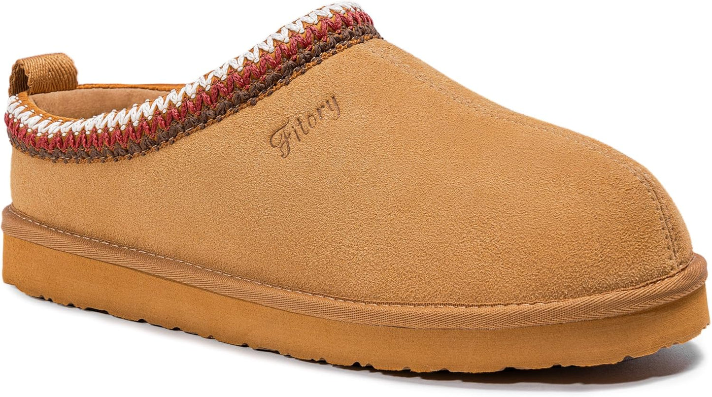 FITORY Women's Suede Slipper: Cozy Faux Fur Lined Boots