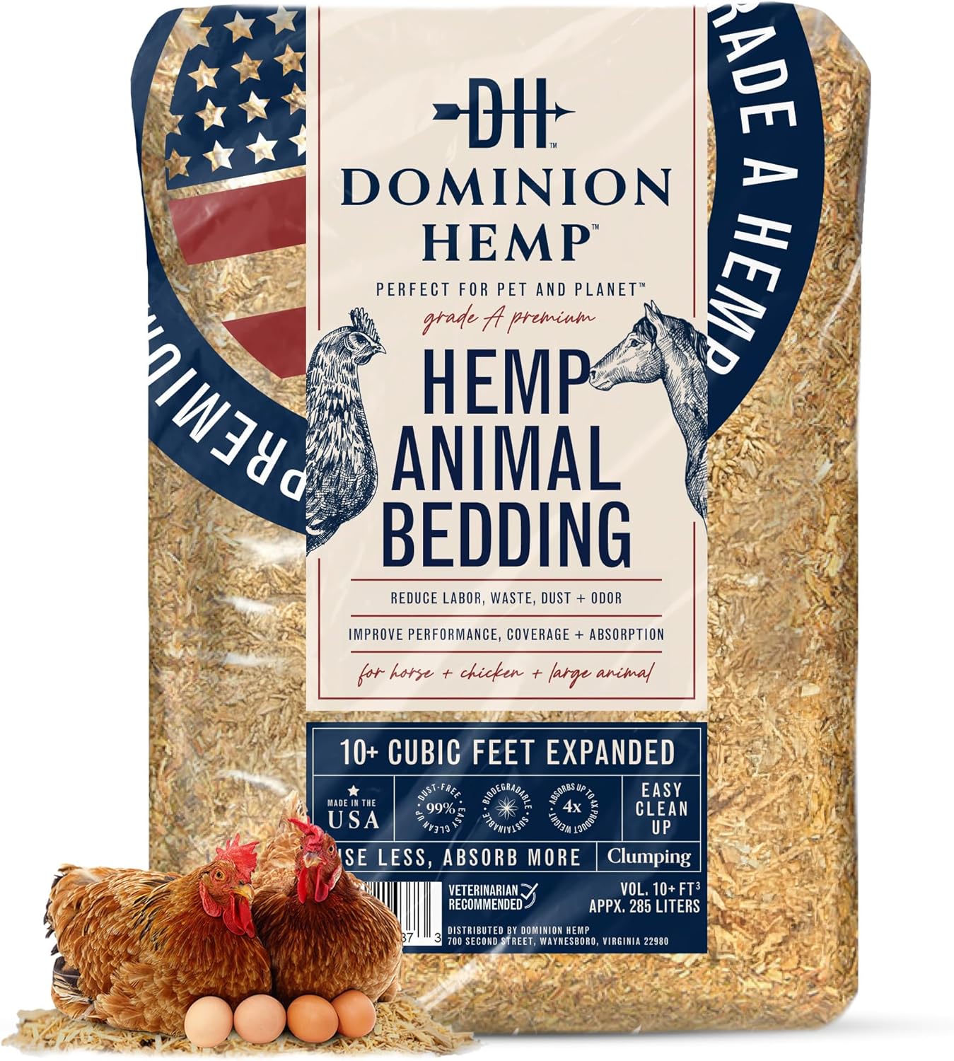 Premium Hemp Bedding for Chicken Coops - Soft & Absorbent