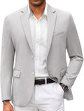 Mens Casual Blazer Slim Fit Knit Sport Coat - Lightweight Tailored