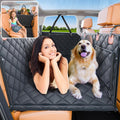 Convertible Back Seat Extender for Dogs - Foldable Hard Bottom Seat