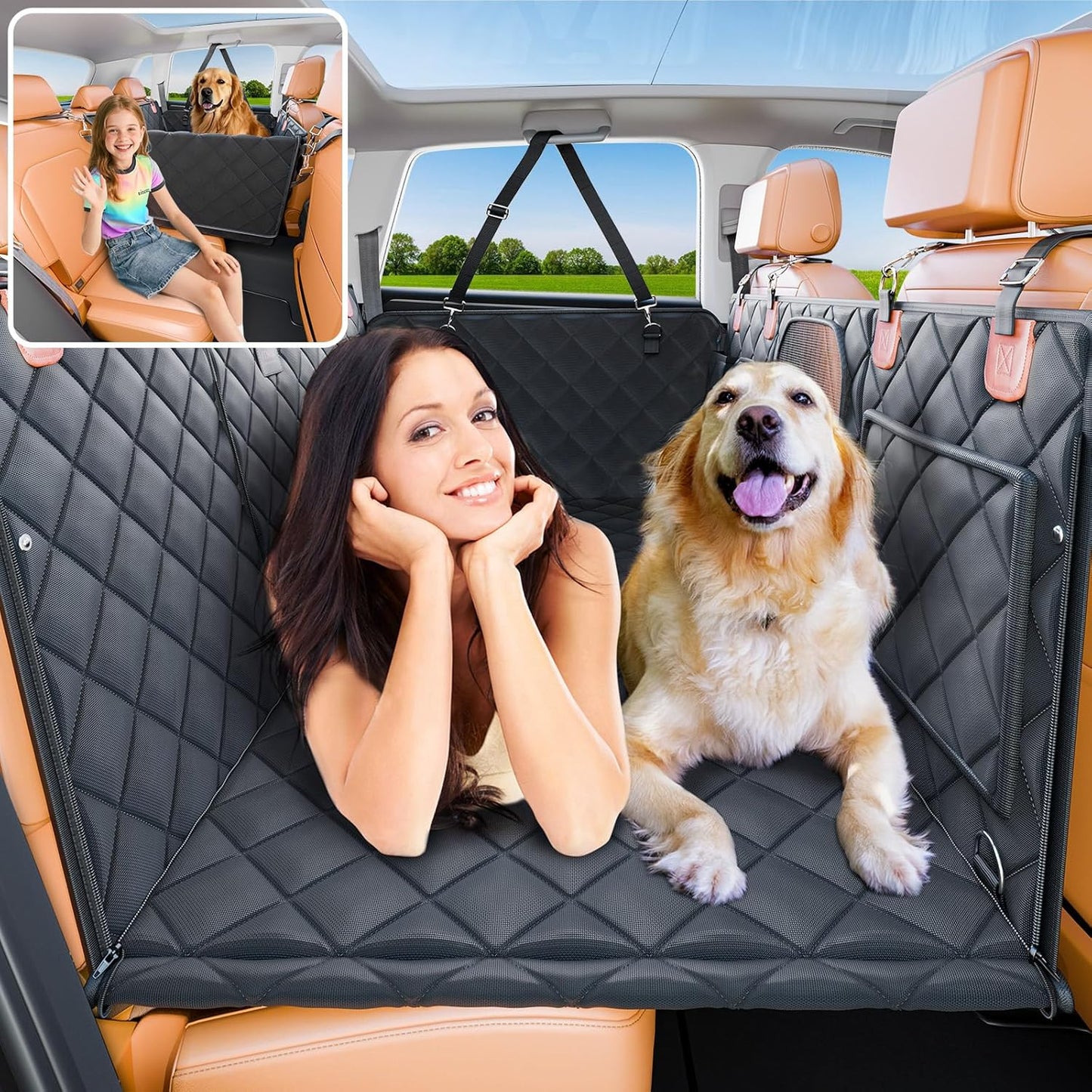 Convertible Back Seat Extender for Dogs - Comfortable Travel