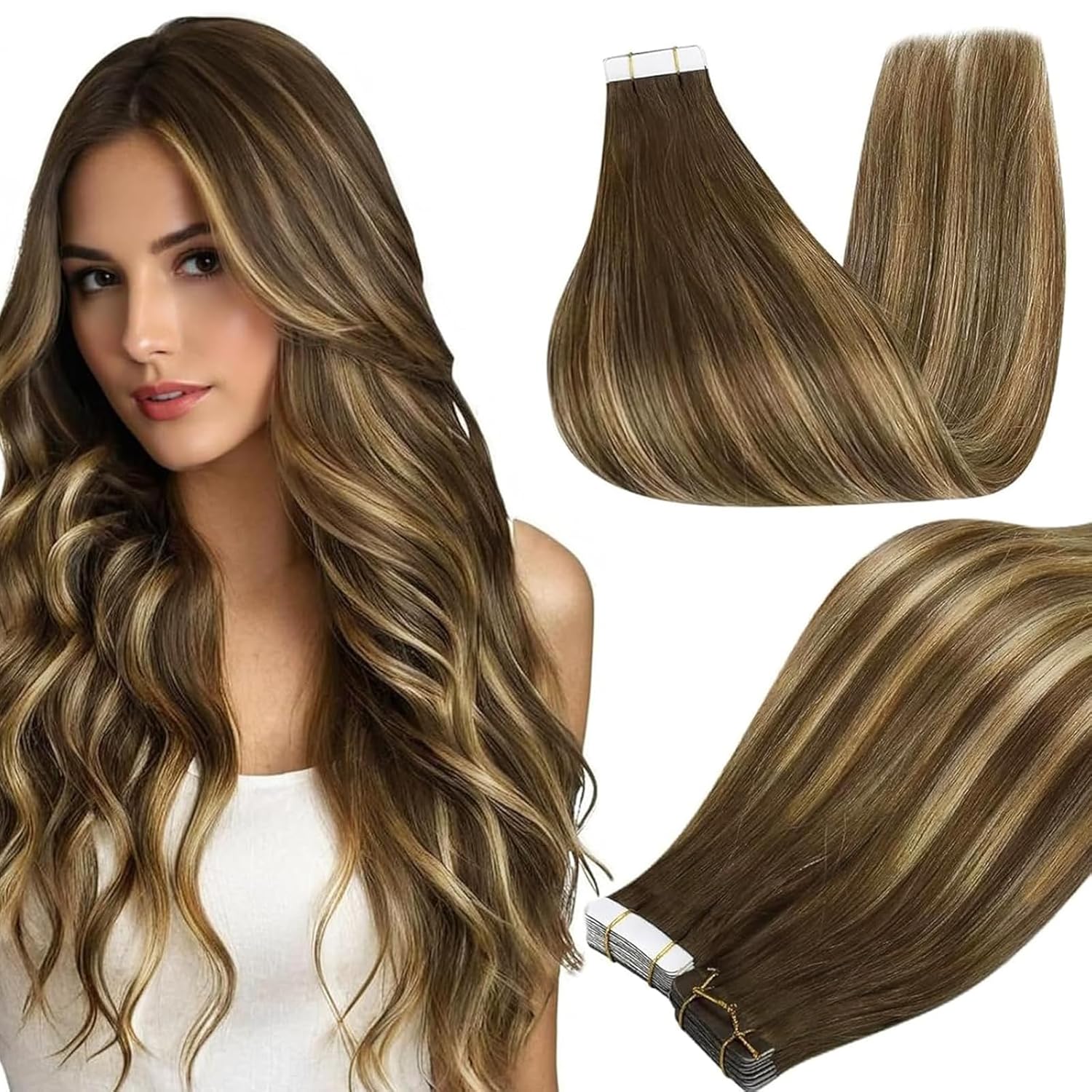 Full Shine Balayage Tape in Hair Extensions for Natural Look