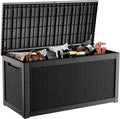 Outdoor Storage Deck Box 280 Gallon - Weatherproof Patio Bench