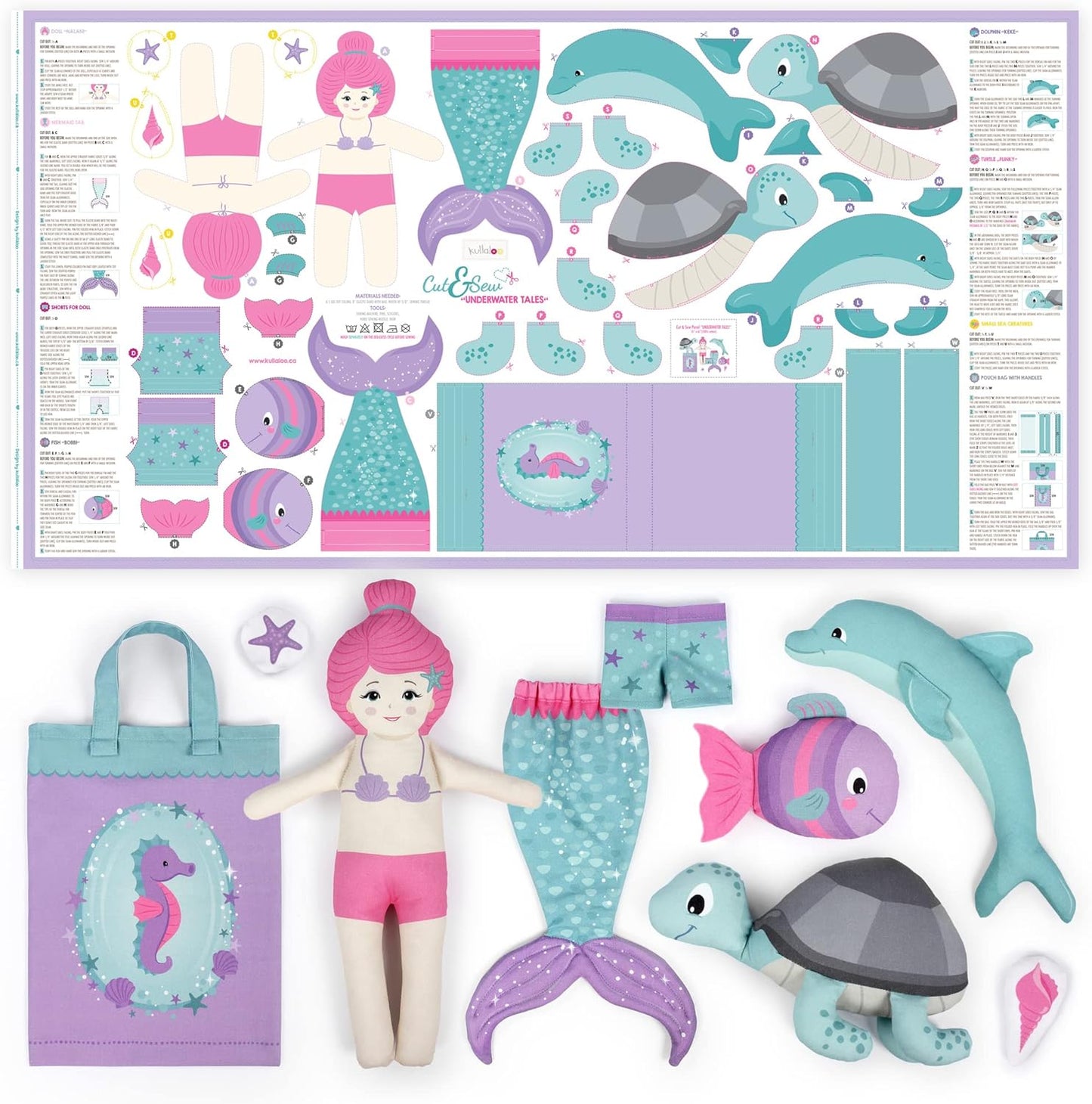 kullaloo Sewing Kit for Kids - Magical Underwater Crafts