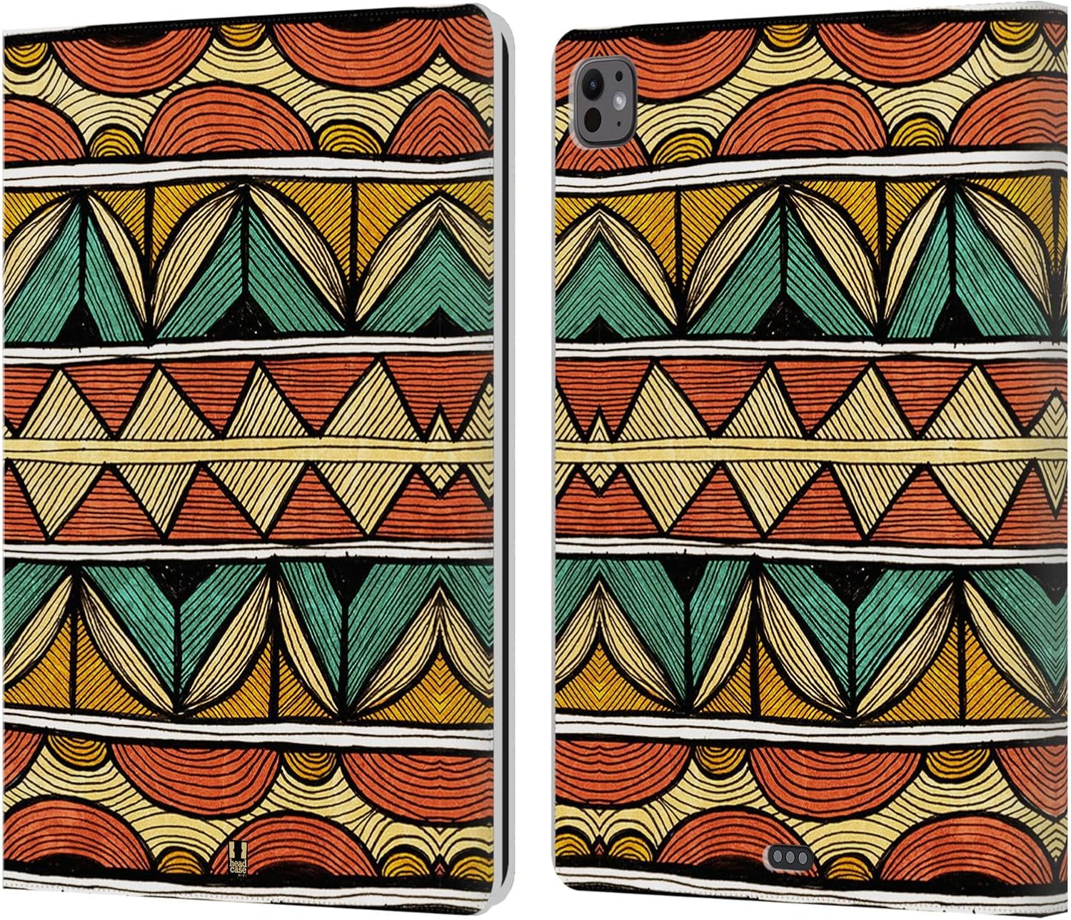 Navajo Print Leather Wallet Case for Apple iPad Pro 13 M4 2024