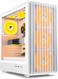 K6 PC Case - Pre-Installed 6 PWM ARGB Fans, Mid-Tower ATX