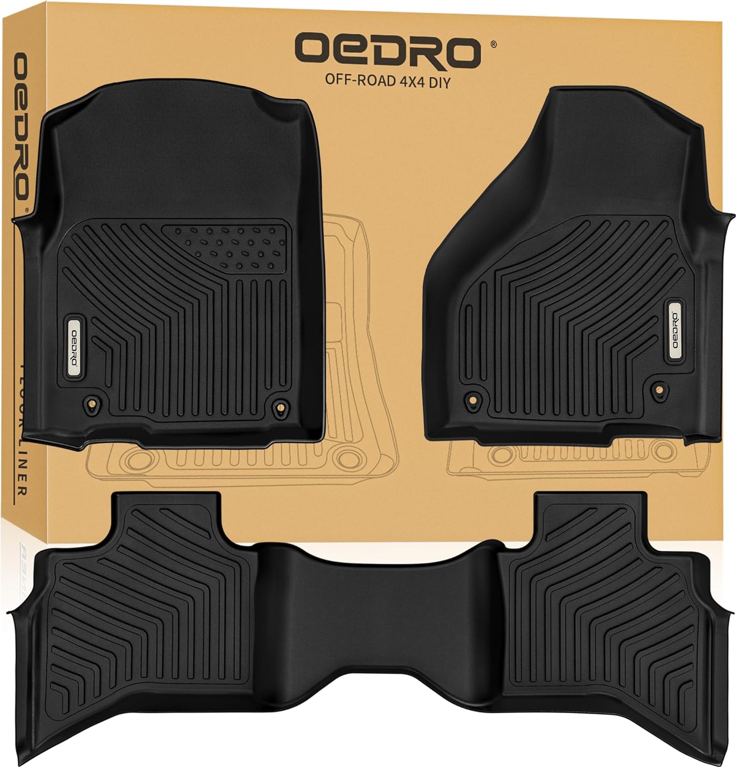 Custom Floor Mats for Dodge Ram 1500 Quad Cab - All Weather