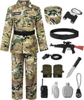 ReliBeauty Soldier Costume Army Camouflage Uniform - Complete Kids Set