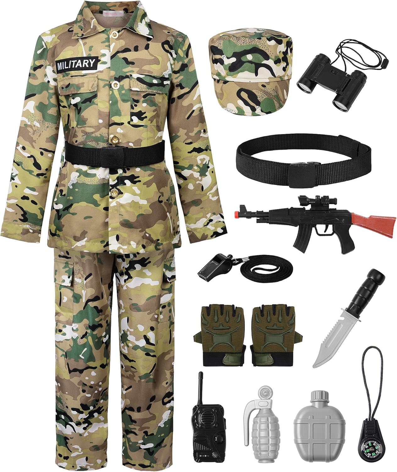 Kids Army Costume with Accessories for Ultimate Play Experience