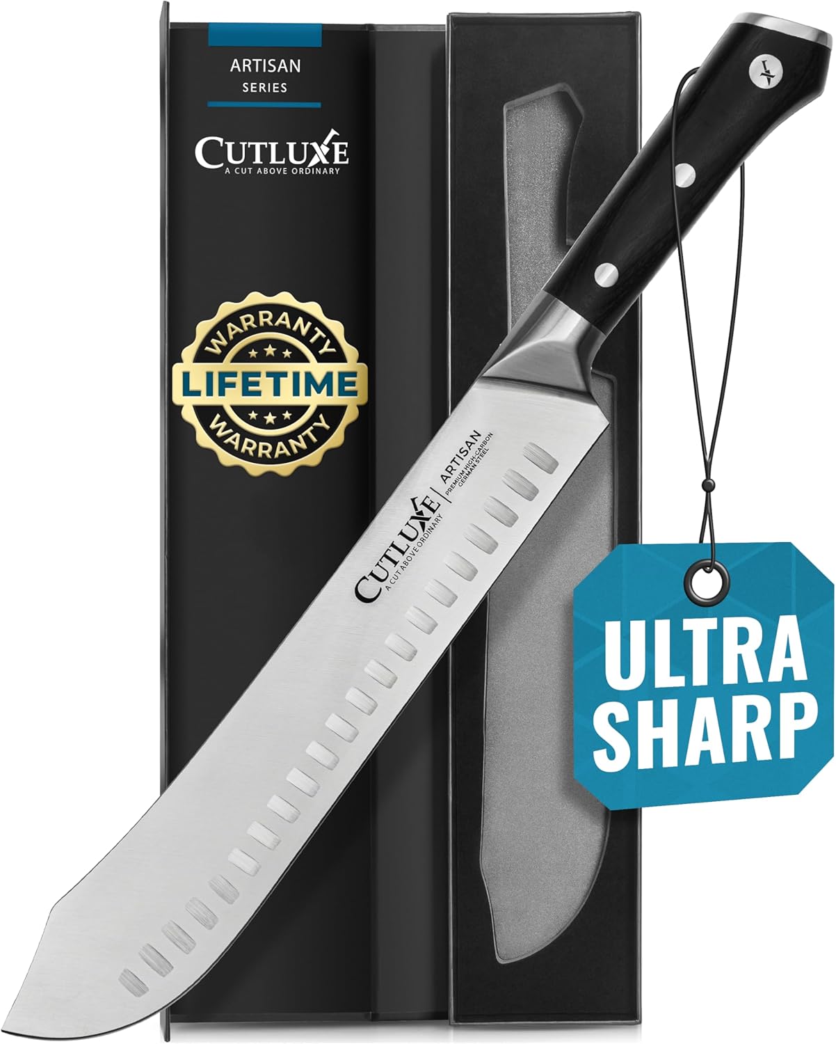 Cutluxe Butcher Knife 10 Bullnose Carving Knife for Precision