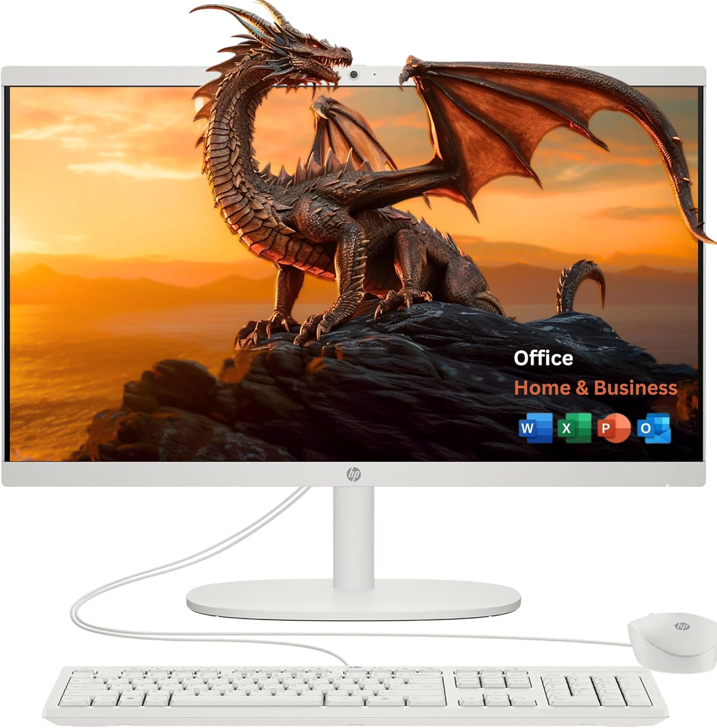 HP 22 inch All-in-One Desktop PC with 32GB RAM and 1TB Storage