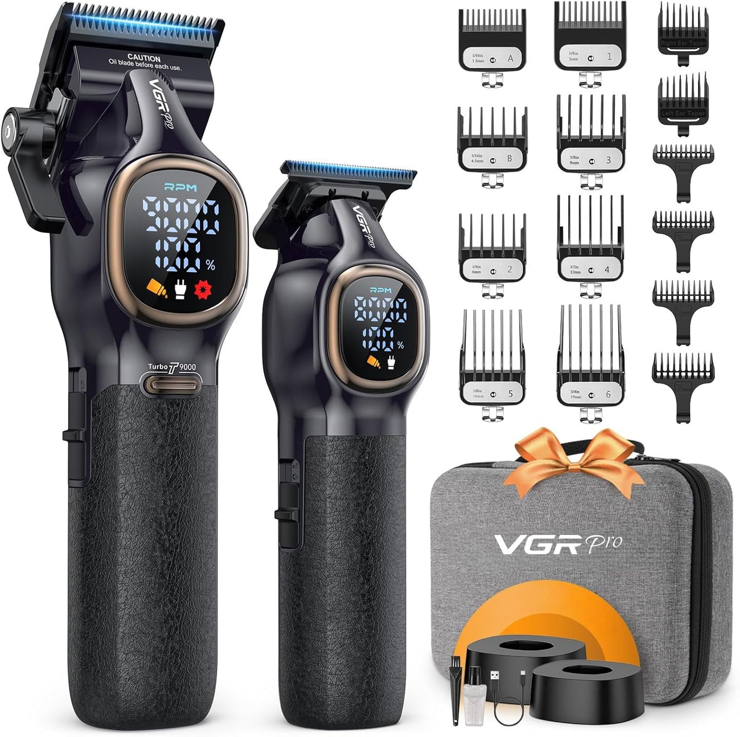 Professional Hair Clippers for Men with Powerful Motor and Case